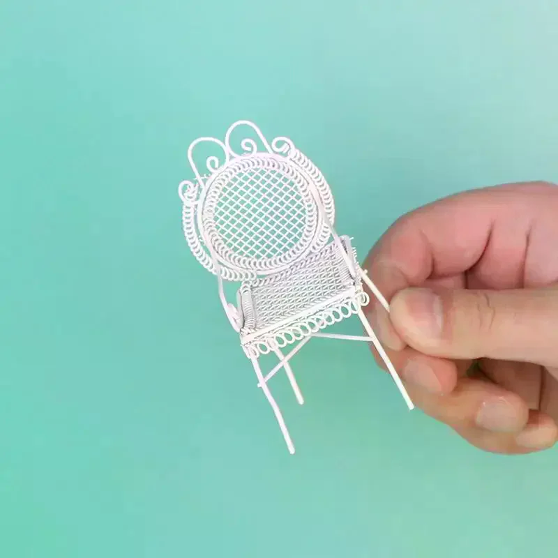 3 個シミュレーションミニ鉄八角形テーブルと椅子モデル 1/12 ドールハウスミニチュア家具セットごっこ遊びおもちゃ子供のため