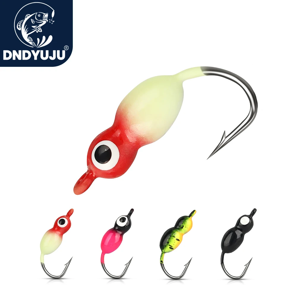 DNDYUJU Mini señuelo de hielo jig cabeza plomo anzuelo púas