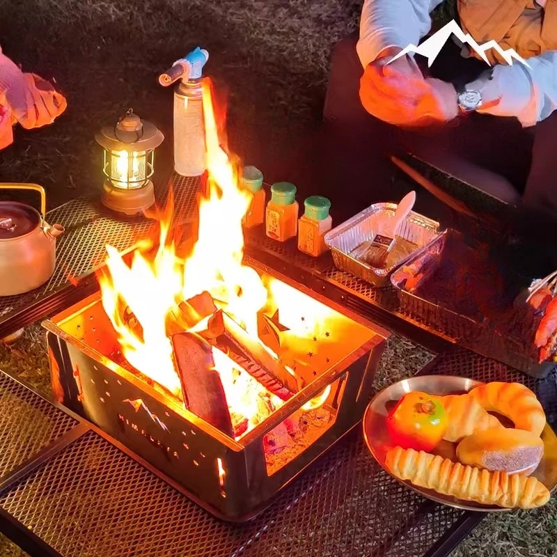 

Уличный складной мангал из нержавеющей стали, многофункциональный, для кемпинга, для розжига дров и углей