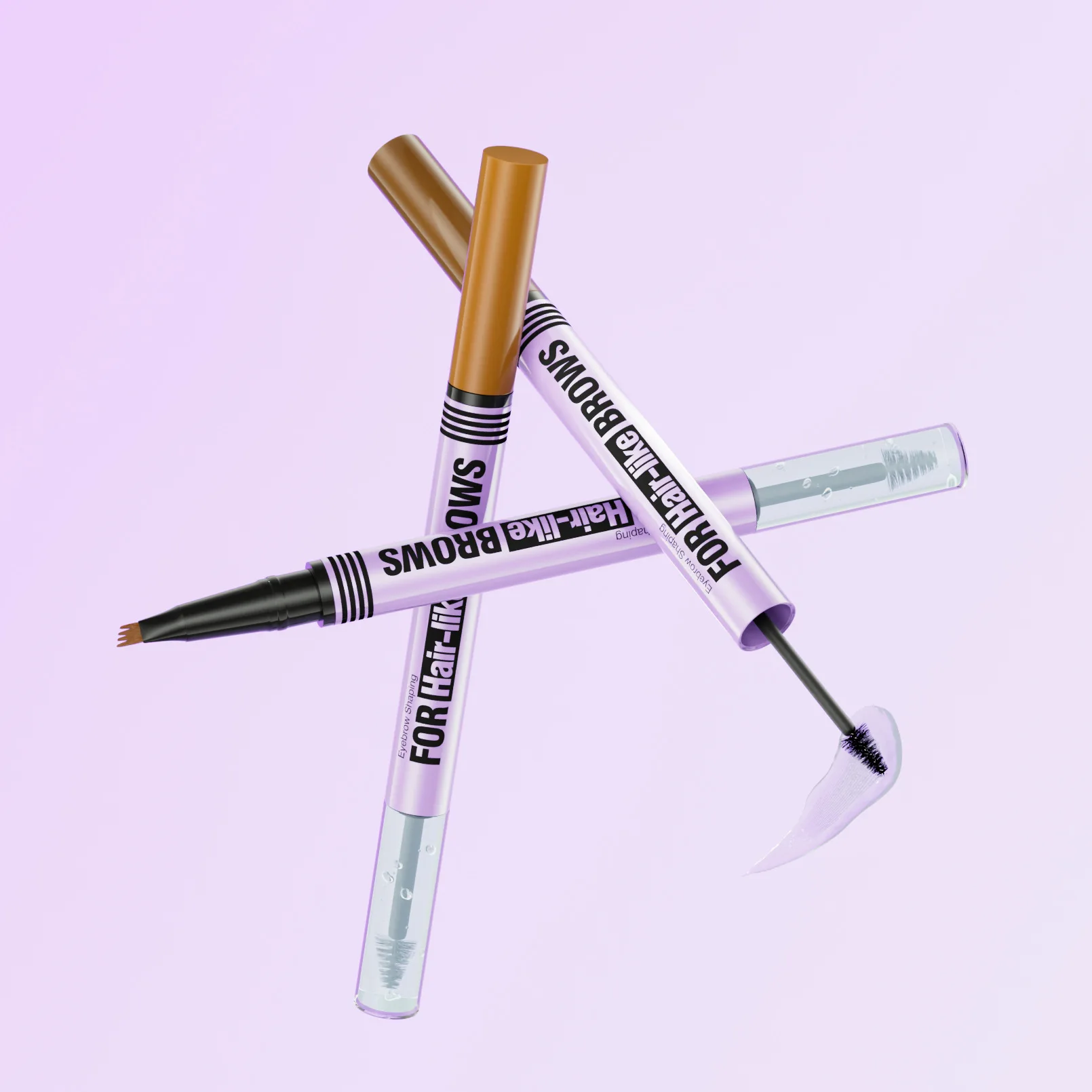 Stylo à sourcils 2 en 1, Gel, 4 pointes fendues, stylo de tatouage, liquide imperméable, noir, marron, crayon de maquillage