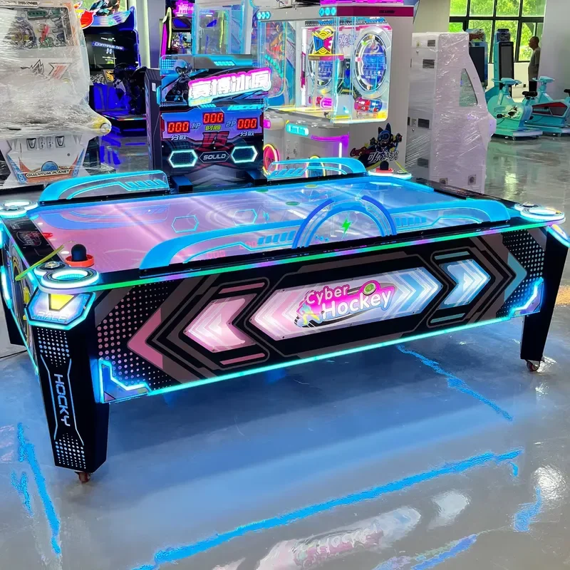 Portable Hardware Acrylic Air Hockey Table Interactive Arcade Game Console Coin Operated Customizable Field Hockey Game