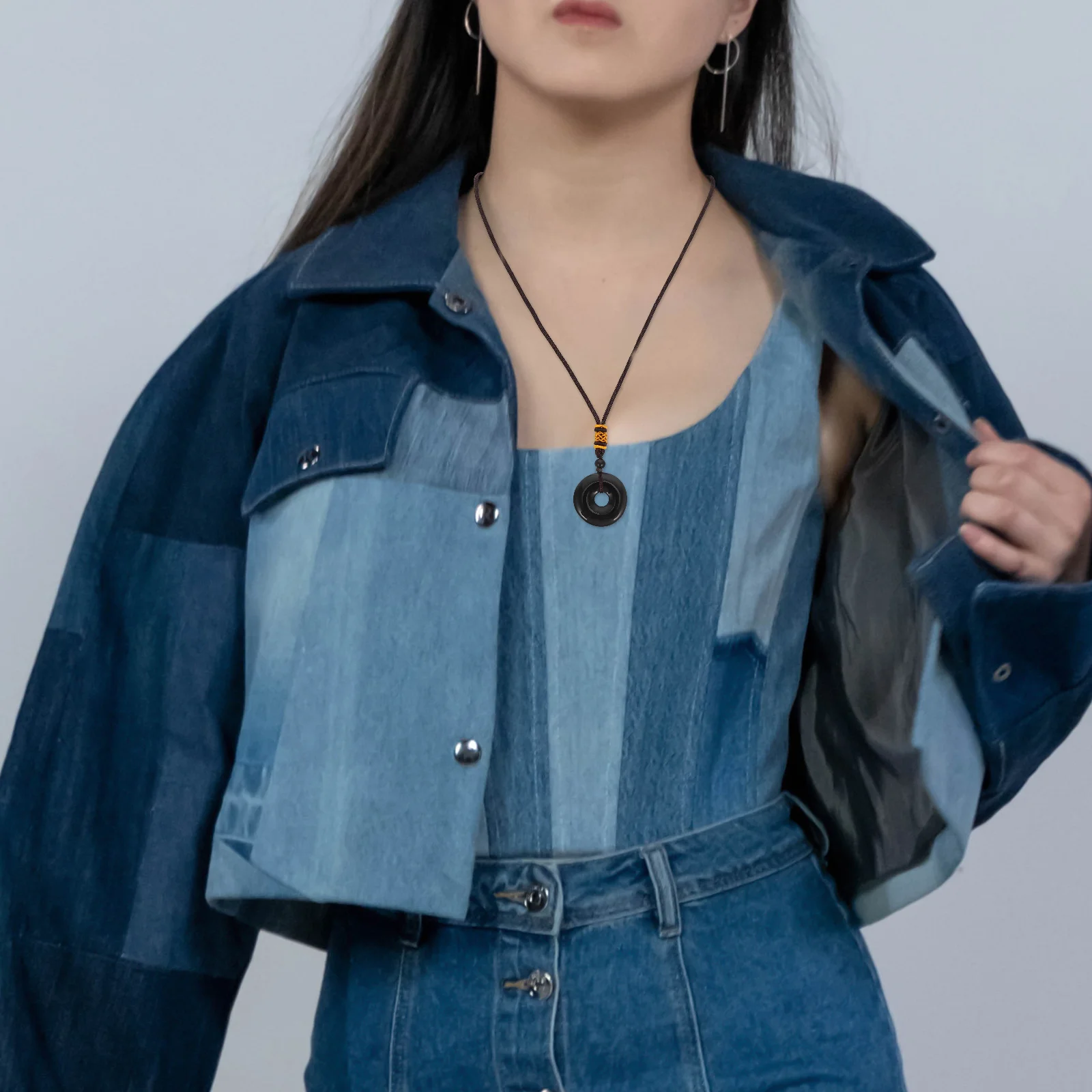 الرجعية السلام قلادة دائم الرقبة الديكور حجر قلادة الخرز الطبيعي الأزياء والمجوهرات القلائد العصرية الهدايا