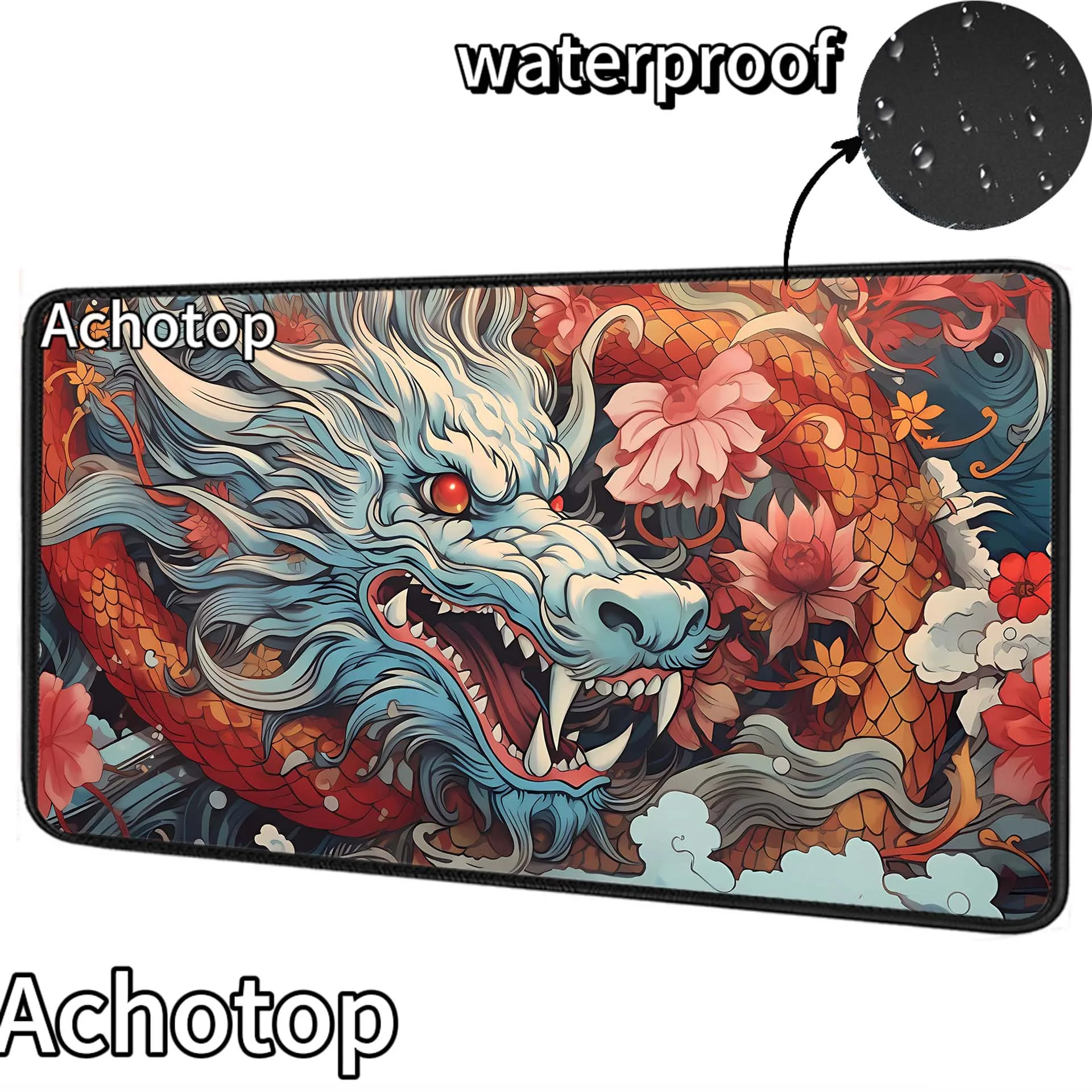 

Waterproof Dragon Mousepad Gamer Mouse Pad Anti-slip Gaming Desk Mat Alfombrillas de ratón Mouse Mat Keyboard Pads 100x50cm