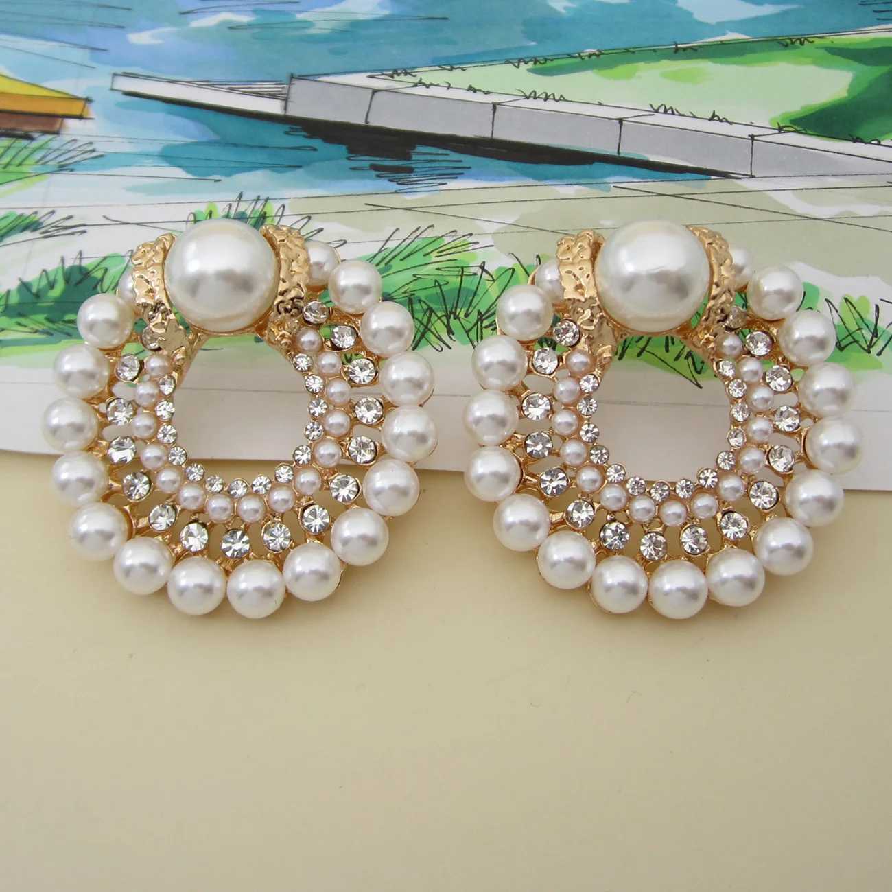 Fashion Boho Style Pearl Stud Earring For Women Nieuw In Oorbellen Fine Jewelries