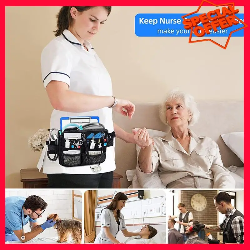 -ESTR Nurse Fanny Pack Portable Nursing Fanny Pack For  Gear Multi-Compartment Nurse Pouch With Extension Strap