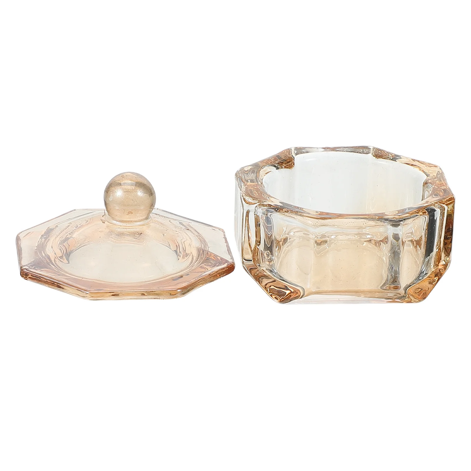 

Glass Nail Art Cup Compact Size for Mixing Nail Liquids and Powders Professional Reusable Manicure Bowl for Acrylic Nails Lidded