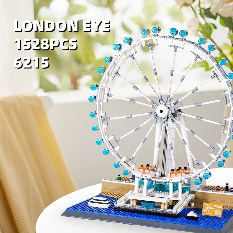 New 1528PCS London Observation Wheel Building Blocks London Eye Small Particle Assembly Insert Model Toy For Gifts