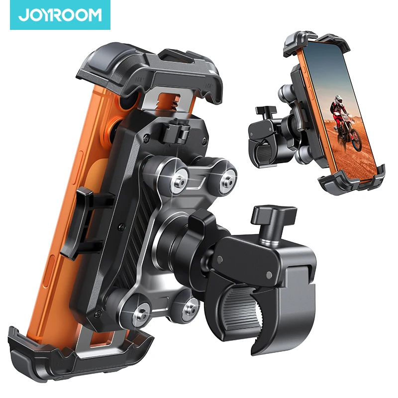Joyroom Motorrad-Handyhalterung, vibrationsdämpfende Handyhalterung für Motorradlenker, Fahrrad-Handyhalterung für iPhone für 4,7-7-Zoll-Telefone