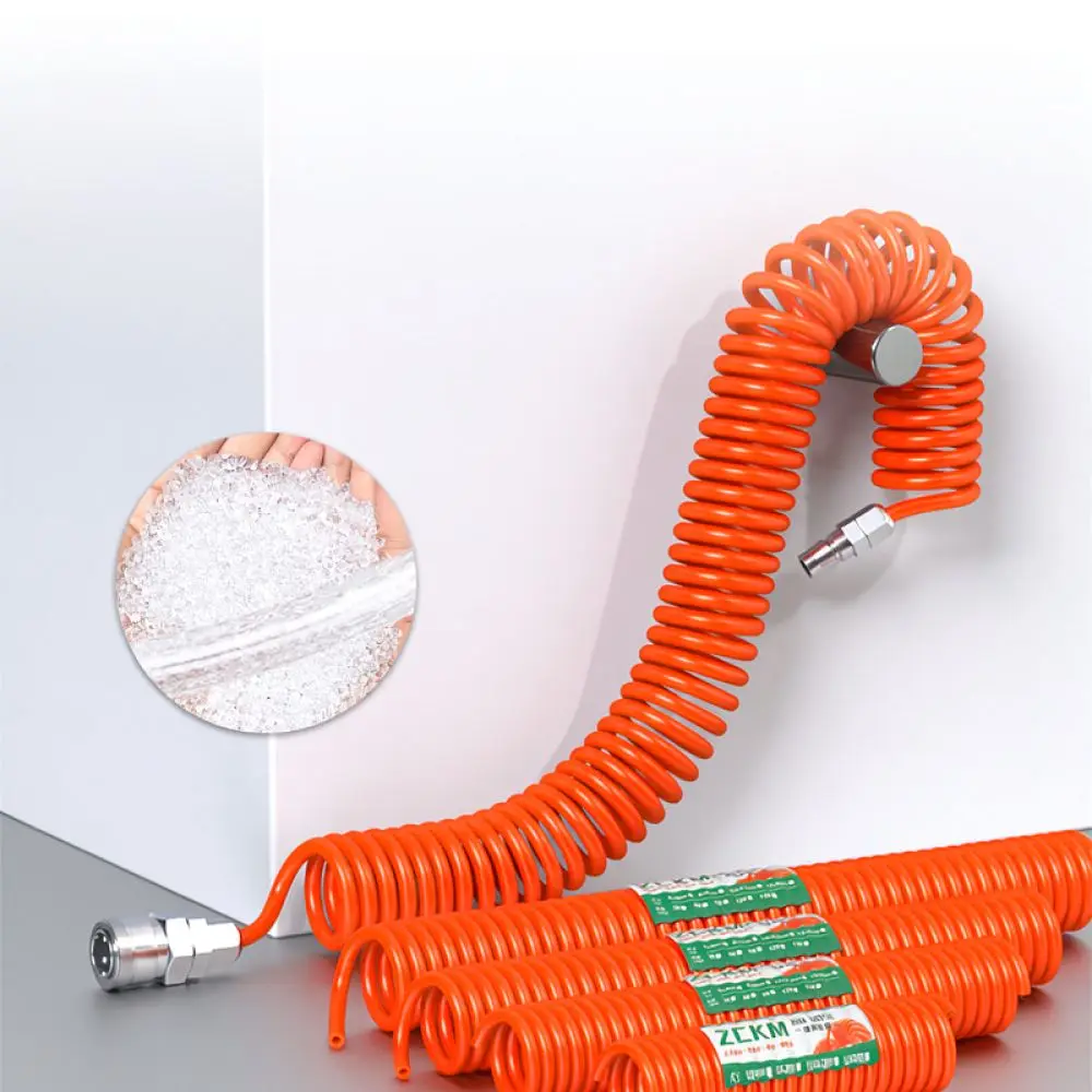 High Pressure Air Hose For Zckm Compressor Pneumatic Tube Spiral Recoil Pipe Flexible Professional Dust Blower