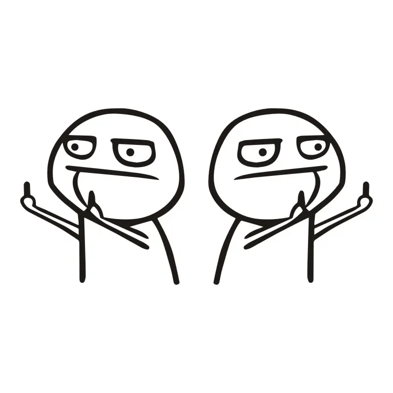 

Car Sticker Auto Cartoon JDM Sticker Funny Middle Finger Reflective Vinyl Motorcycle Decal Waterproof Sun Protection,17cm*15cm