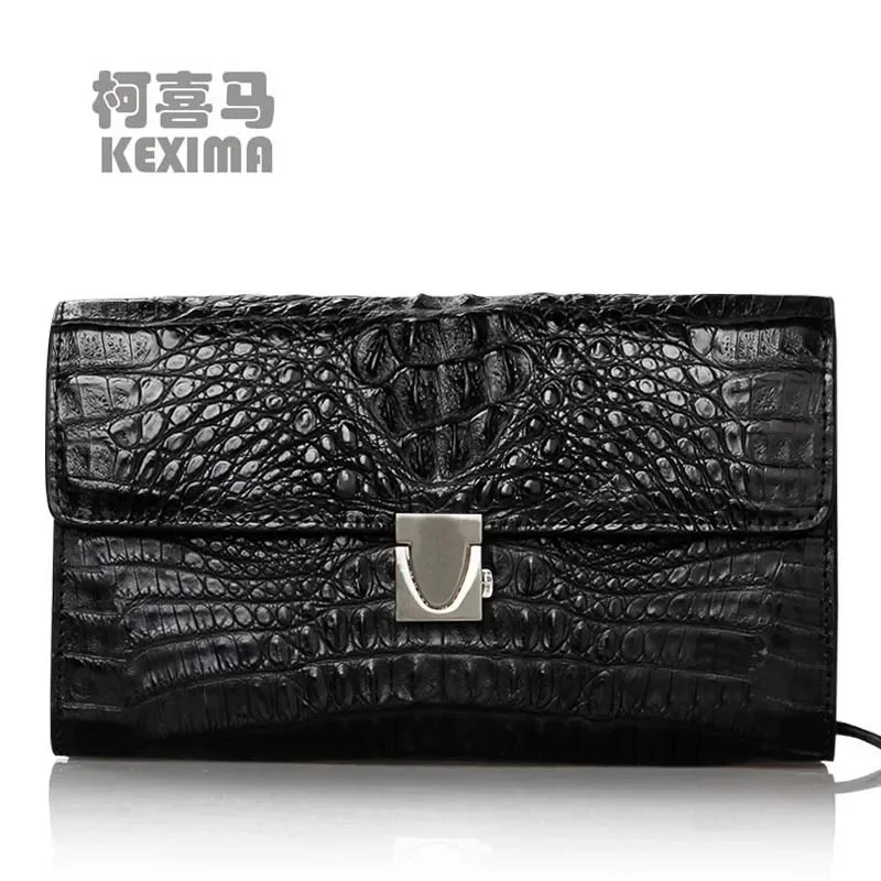 

yuanyu new crocodile handbags male Large capacity Hand holding bag business men clutch bag