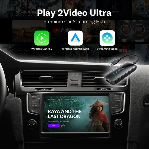Imagen 2 del producto Ottocast Play2Video Ultra WiFi6 AI Box Adaptador Carplay Android Auto Media Player YouTube Netflix WiFi dual Instalar aplicaciones para Audi