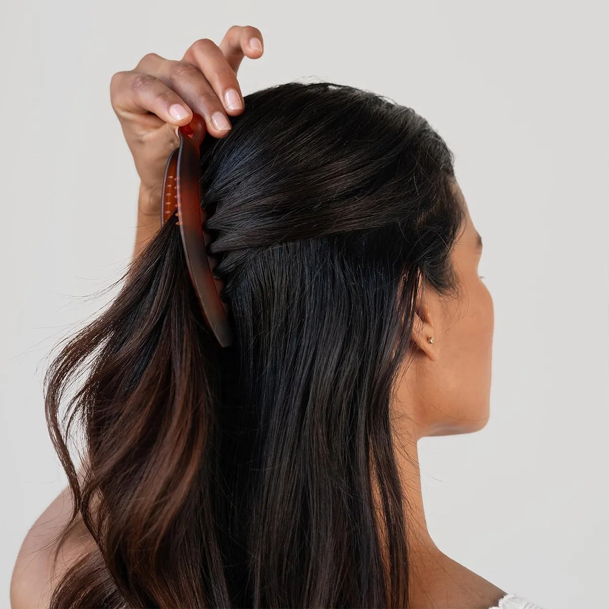 Leopard Print Large Banana Clip Vertical Hairpin Korean Fashion Simple Ponytail Clip Back of The Head Grip Clip Hair Accessories