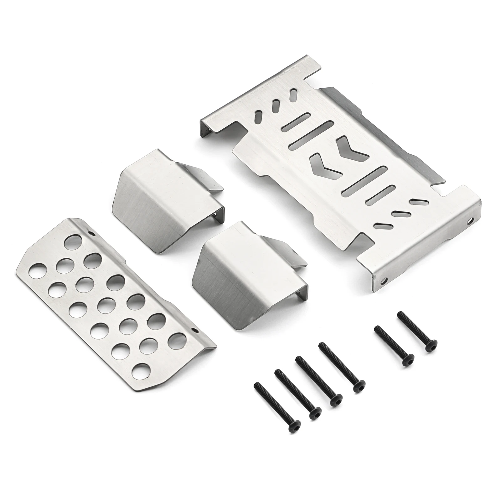 Metal Chassis Armor for YIKONG 1/10 YK4106 YK4107 RC Car Modification Spare PartsStainless SteelArmor Protects Original Parts