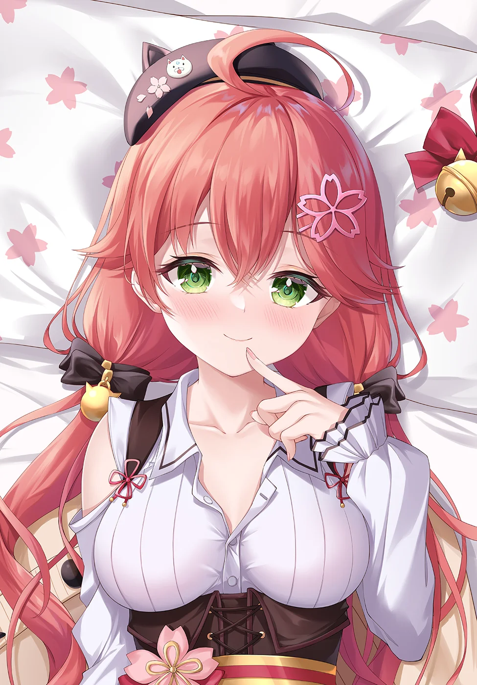 Juego de chica VTuber Hololive Sakura Miko Cosplay doble cara abrazando el cuerpo funda de almohada Dakimakura funda de cojín Decoración