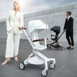 Hagaday baby stroller can sit and lie down light folding two-way baby stroller