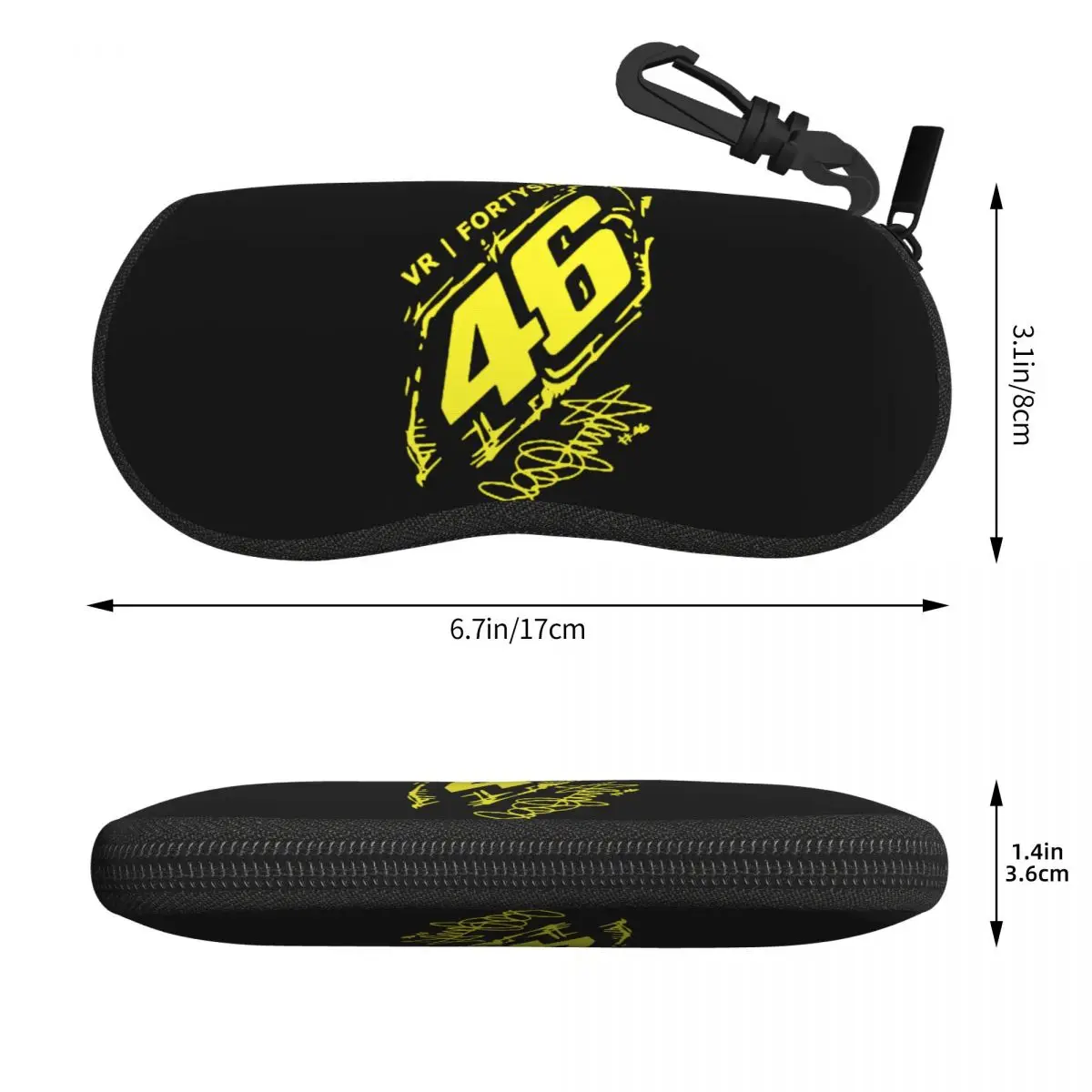 Custom Rossi Glasses Case Fashion Motorcycle Racing Shell Eyeglasses Case Sunglasses Box