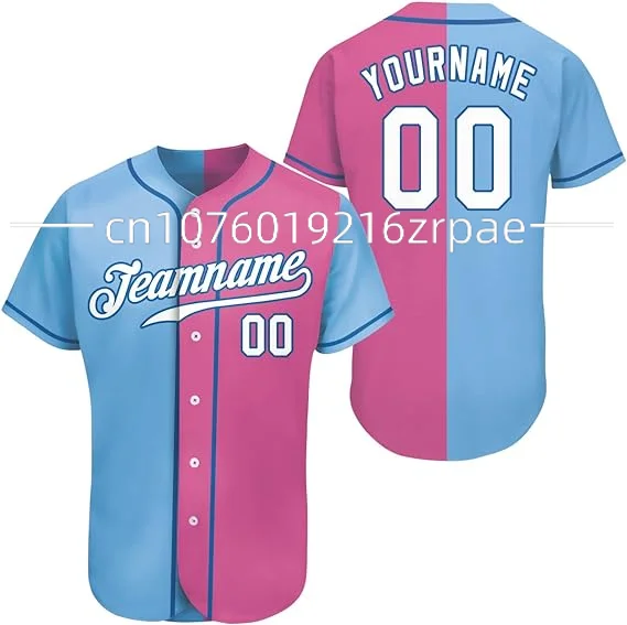 2024 New Customizable Baseball Jersey Team Shirt Print Team Personal Name Number Stripe Baseball T-shirt Men/Women/Kids