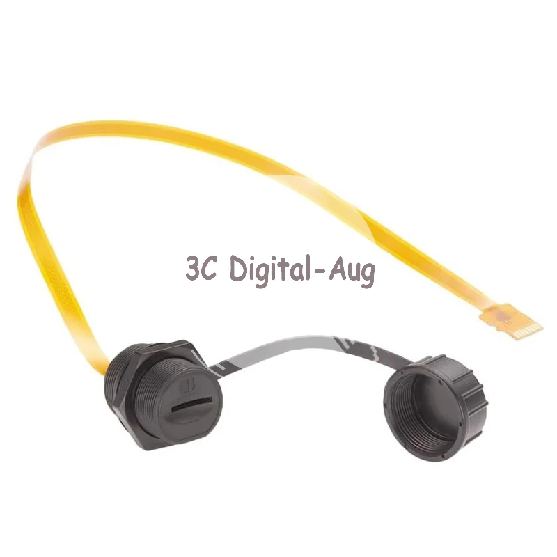 IP67 TF Card Extension Cable Panel Mount FPC Soft Flexible Extender Waterproof for Car Dashboard Outdoor Equipment