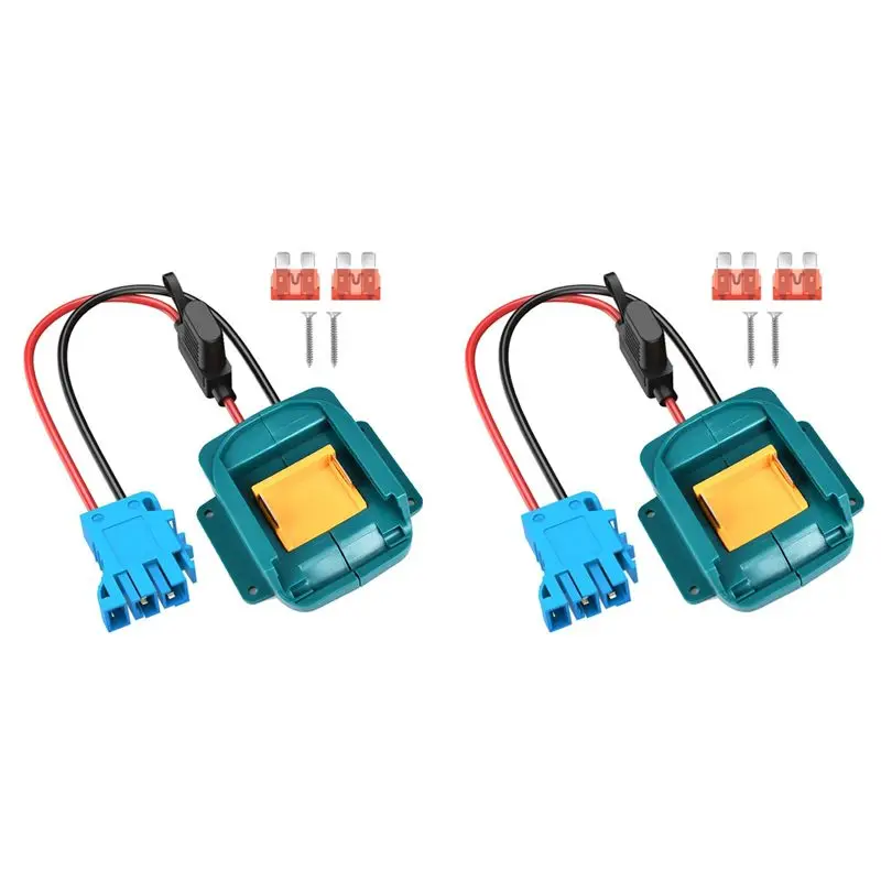 2X Power Wheel Adapter For 18V LXT Battery With Wire Harness Connector & Fuse For Peg-Perego 12 Volt Power Wheel