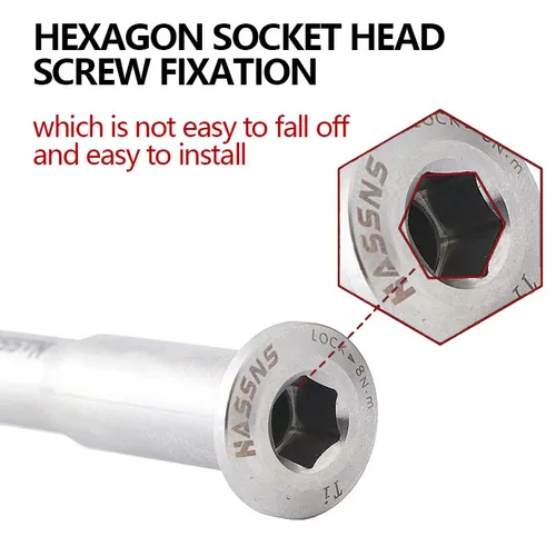 Imagen 2 del producto 12X100 15x110 12X142 12x148 bicicleta de titanio eje pasante 12mm 15mm rosca a través del eje boost mtb dirt bicicleta de carretera buje horquilla varilla