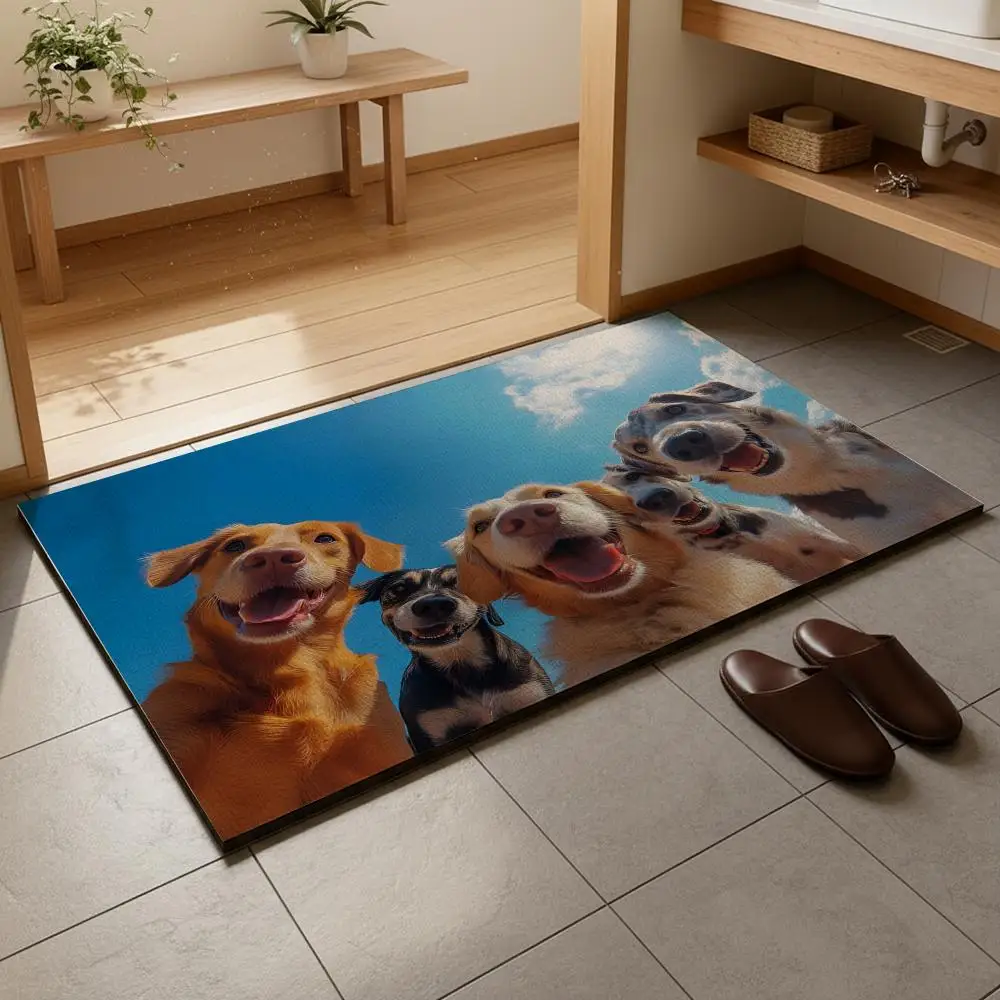 Floor Mat Diatomaceous Earth Bath Mat, QuickDrying, Water Absorb，MultiScene Household Floor Mat D-Dog