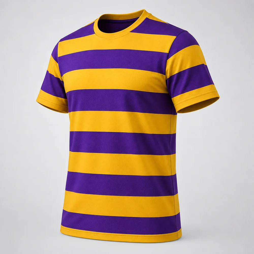 Men Striped T-Shirt Cotton Stripes Top Tees Male Short Sleeve Shirts Costume Cosplay Party Blue Red White Black Yellow T Shirt