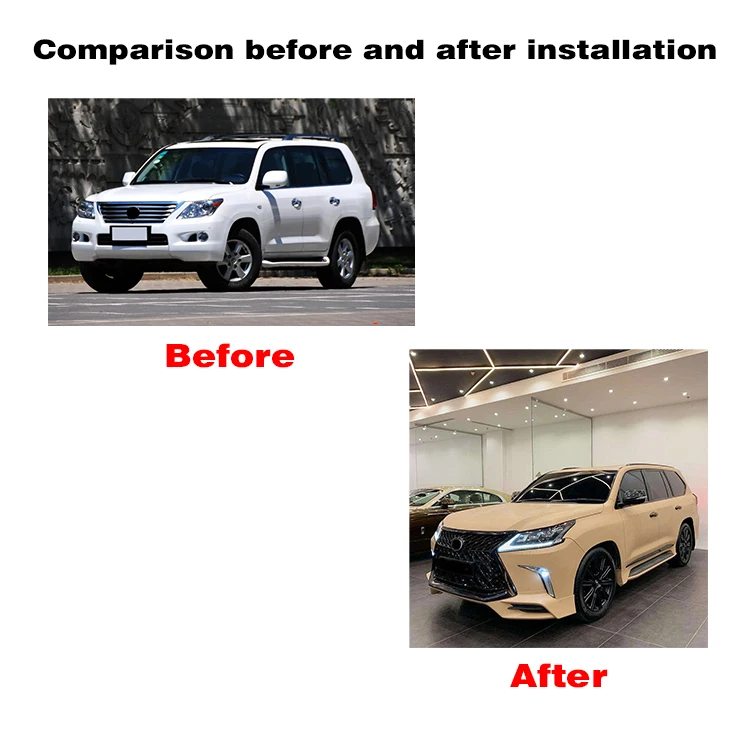 Upgrade Bodykit for Lexus LX570 2008-2015 body kit car Front Grill Front Bumper Lip Front Face