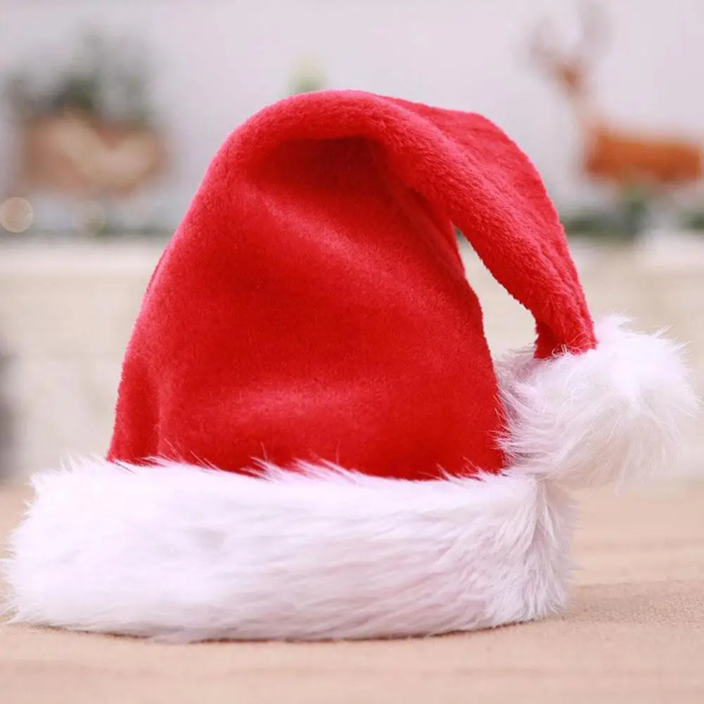 Christmas Santa Hat For Adults And Kids For Christmas Party Xmas Classic Dress Up Long Plush Holiday Hat Comfort Festive Suppliy