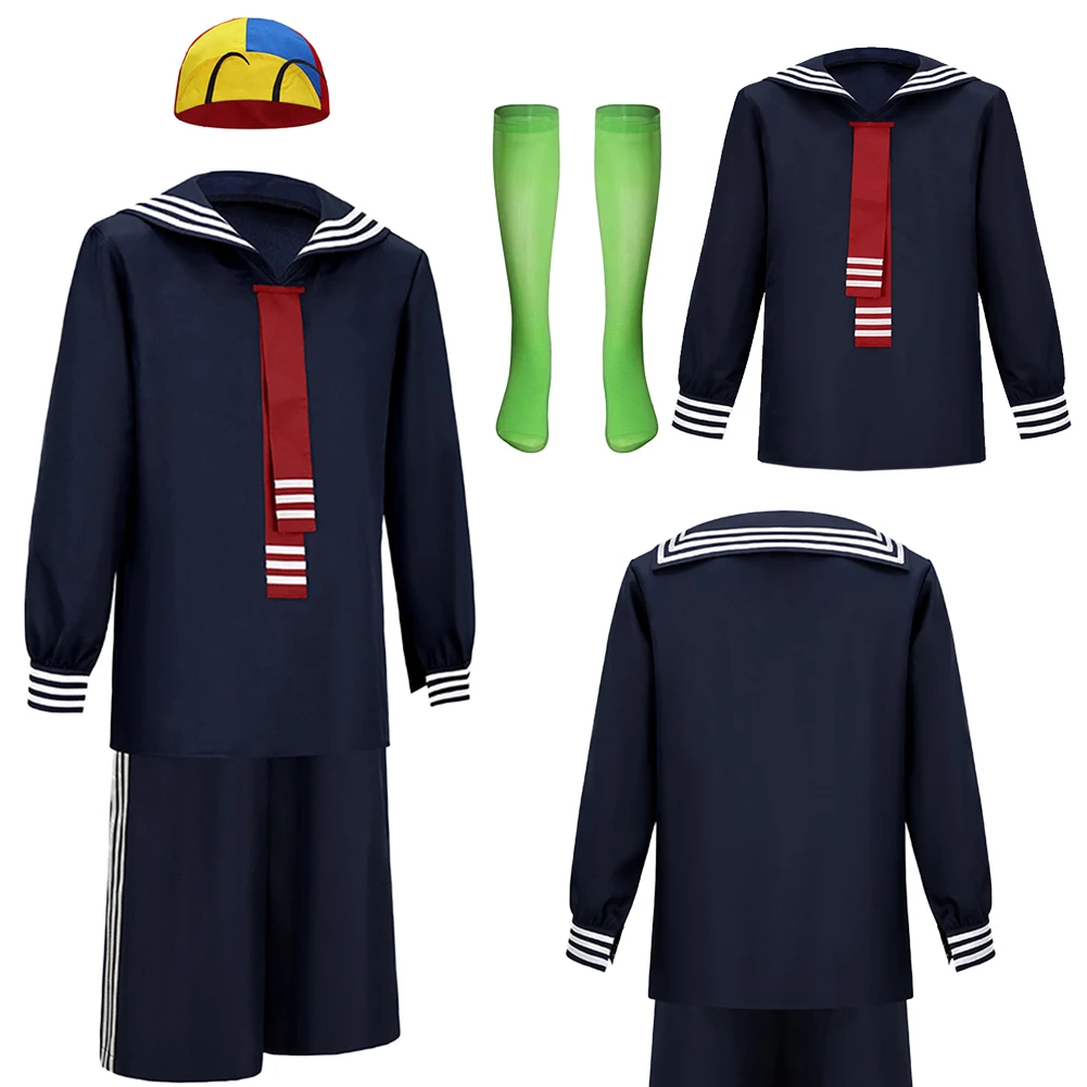 

Fantasia Movie La Llorona Quico Cosplay Navy Shirt Suits Men Disfraz Costume Adult Male Fantasy Halloween Carnival Party Clothes