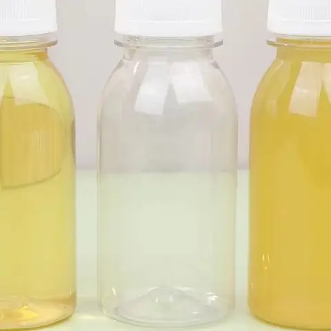 6Pcs 200ML Transparent Kids Water Bottle Portable Plastic Juice Bottle with Lid PET Milk Beverage Empty Bottles for Children