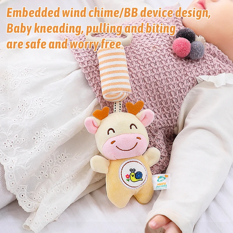 Pasgeboren Baby Zintuiglijke Hangende Rammelaars Speelgoed Montessori Kinderen Vroeg Leren Zintuiglijke Pluche Rammelaar Grijp Vermogen Training Speelgoed Cadeau