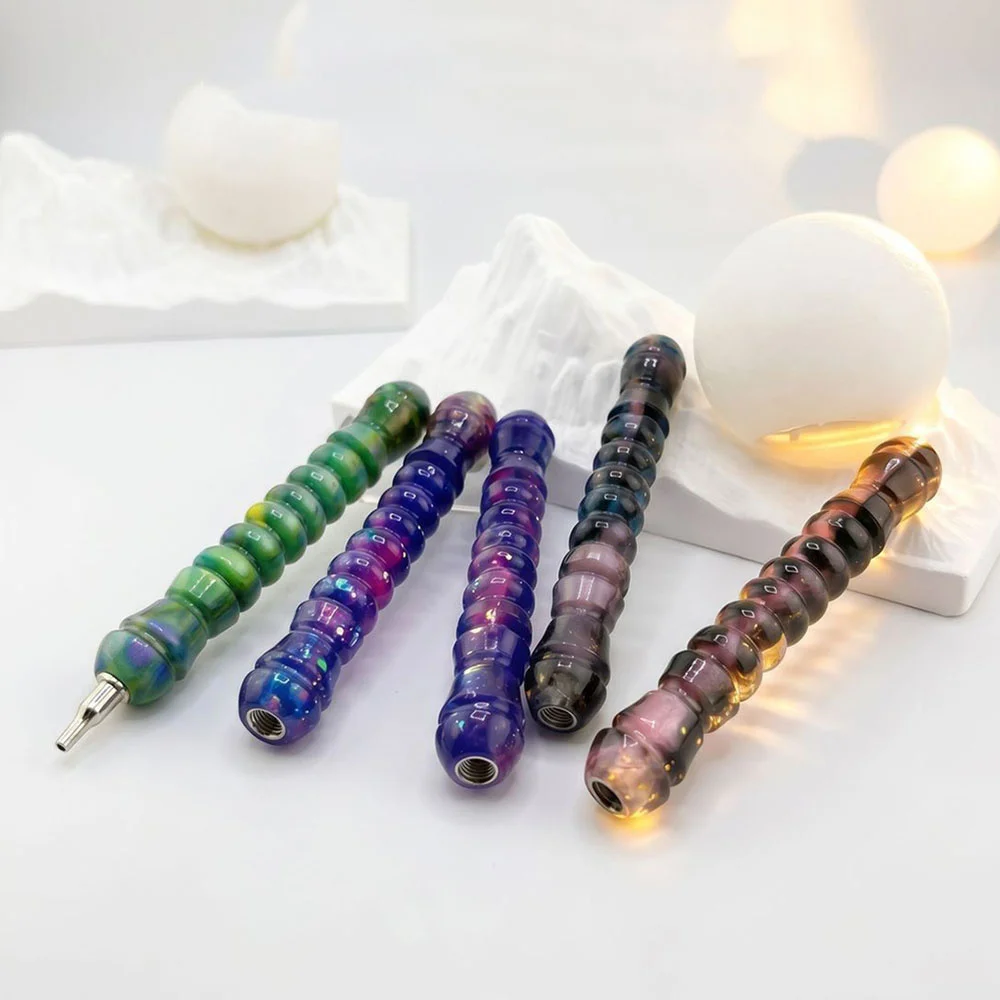 New Coral-shaped Glitter Diamond Painting Pen Resin Threaded Point Drill Pen Comfort Grip Diamond Painting DIY Tool Accessories
