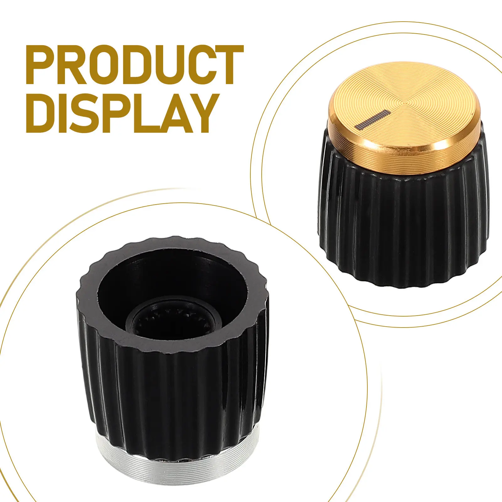 4Pcs Potentiometer Knobs Plastic Rotary Audio Replacement Precise Volume Controller for Guitar Amplifiers Bass Audio Equipment
