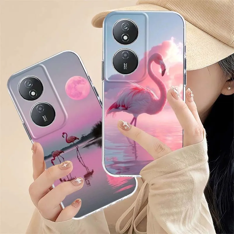 Funda para teléfono Honor Magic 8 7 6 5 4 3 400 200 100 90 80 70 50 9X Pro Flat GT Smart Lite con diseño de flamenco animal
