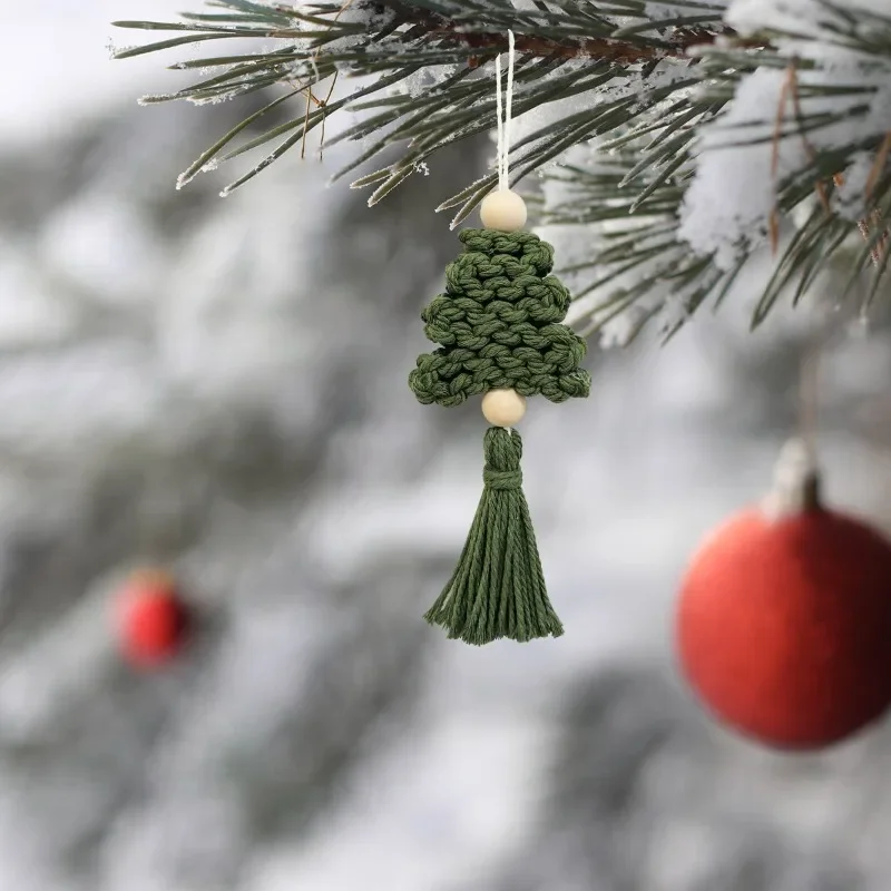 زينة عيد الميلاد عيد الميلاد عطلة الجدار قلادة اليدوية جدار الفن القطن شنقا زخرفة شجرة عيد الميلاد هدية سلاسل المفاتيح أفخم
