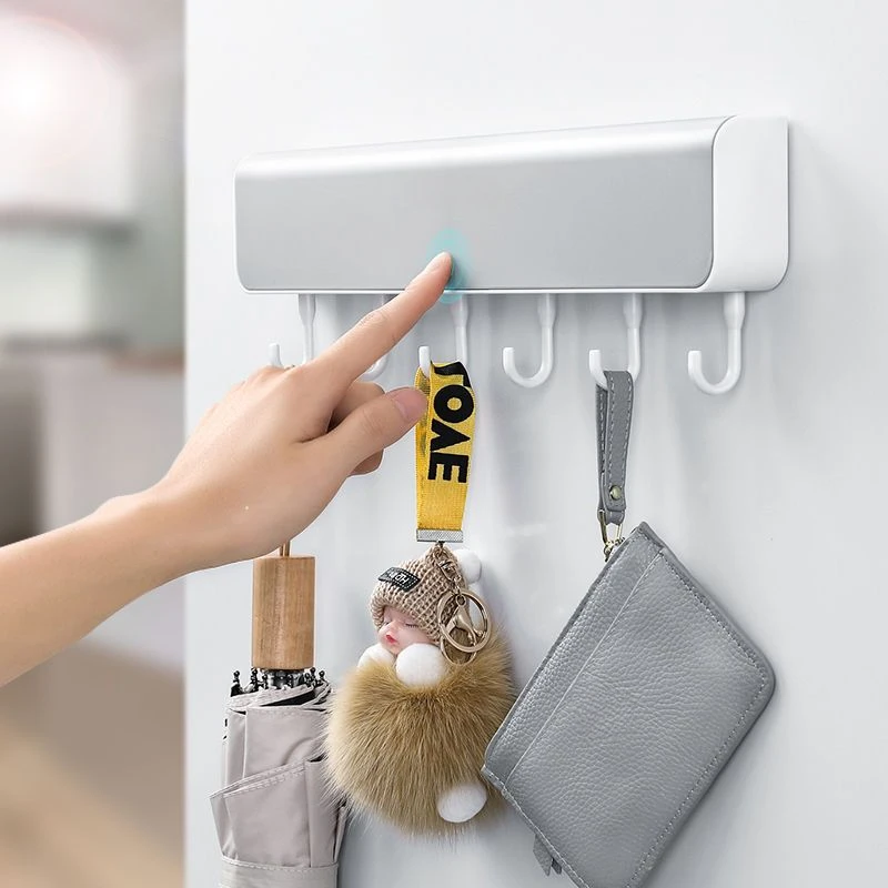 Hängende Garderobenständer hinter der Tür, Wandmontage, lochfreie Aufbewahrungshaken für Küche und Bad, praktische Kleidungs- und Hutablagen