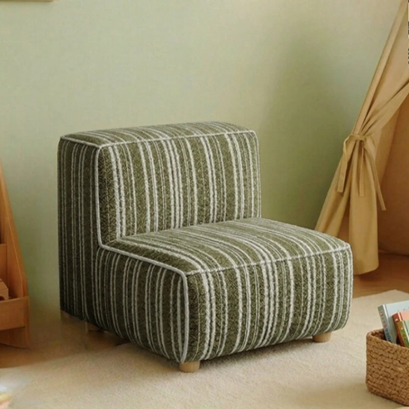 Modern simple circle fleece stool backrest small chair sugar cube chair