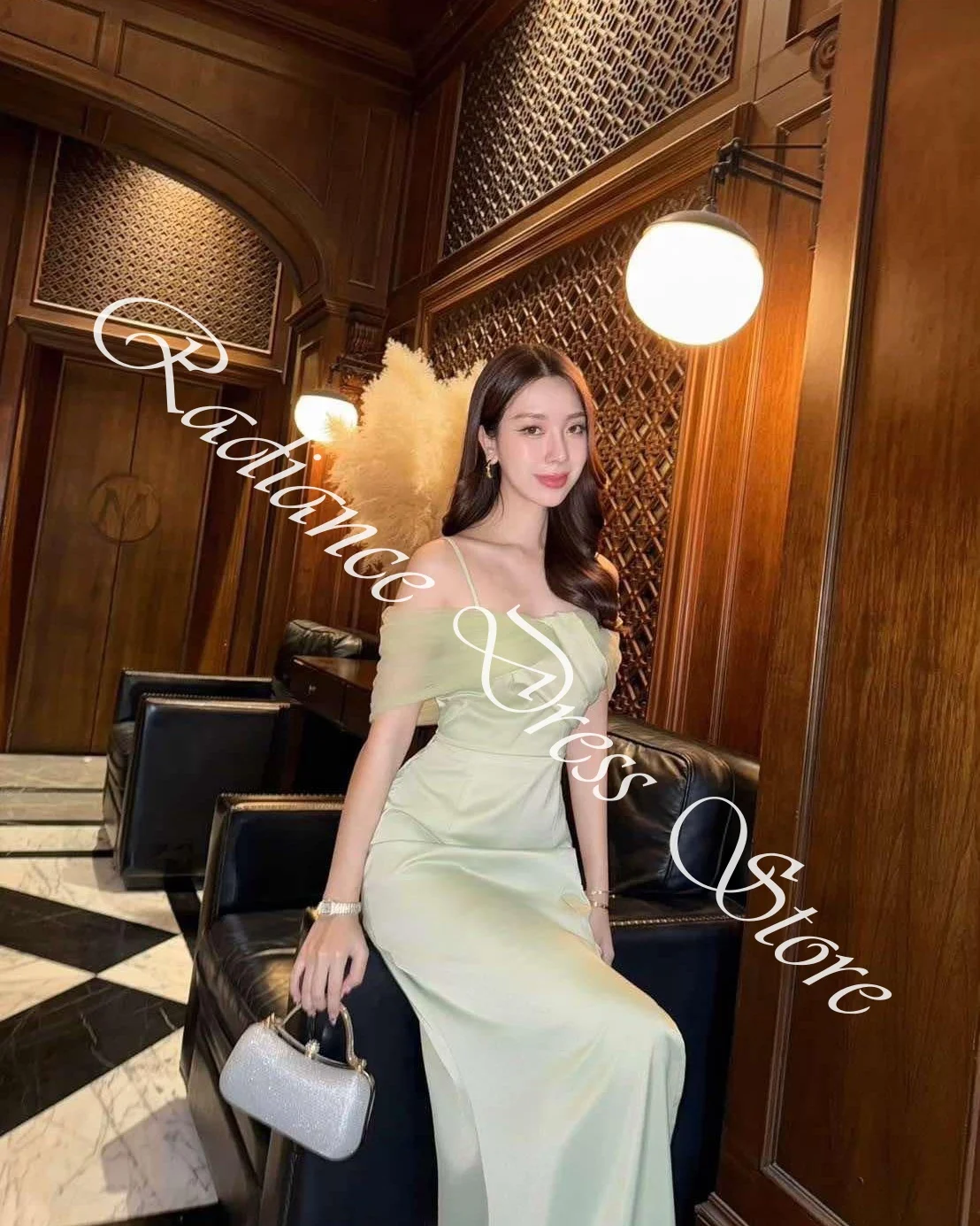 Dostosowane luksusowe satynowe proste suknie wieczorowe z odkrytymi ramionami bez ramiączek pół rękawy suknie na specjalne okazje Temper