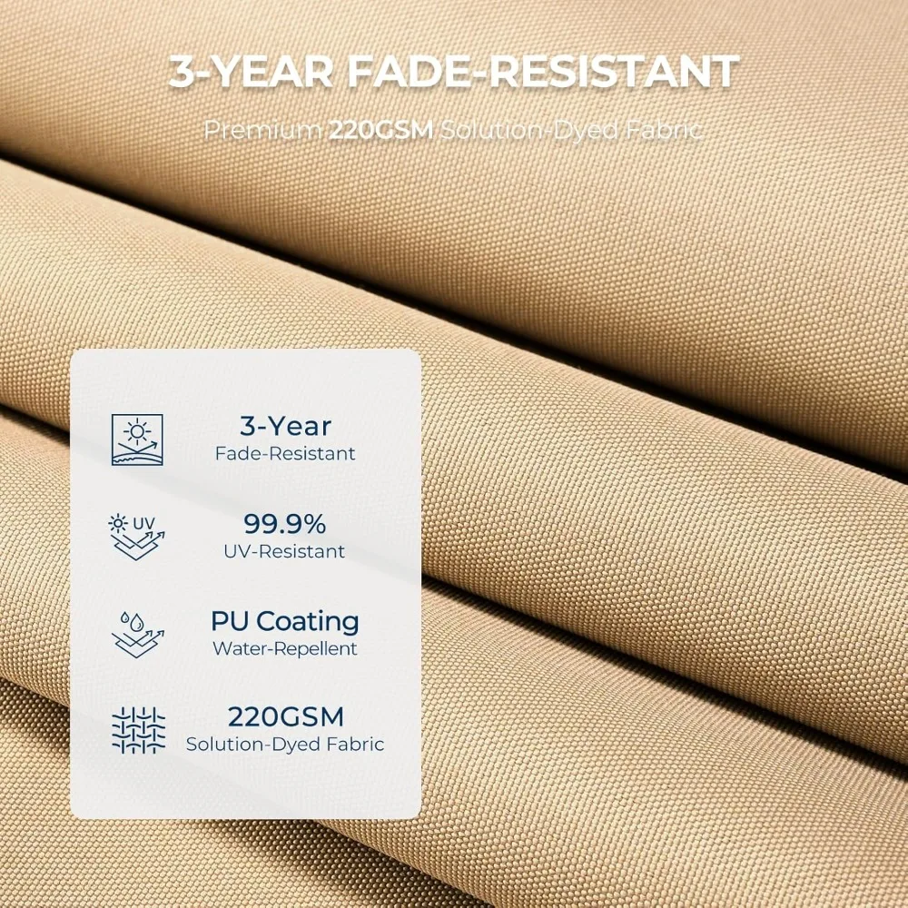 Double Sided Patio Umbrellas - 15ft Solar Lights LED Lighted Outdoor Extra Large Market Table Umbrella with Base Included