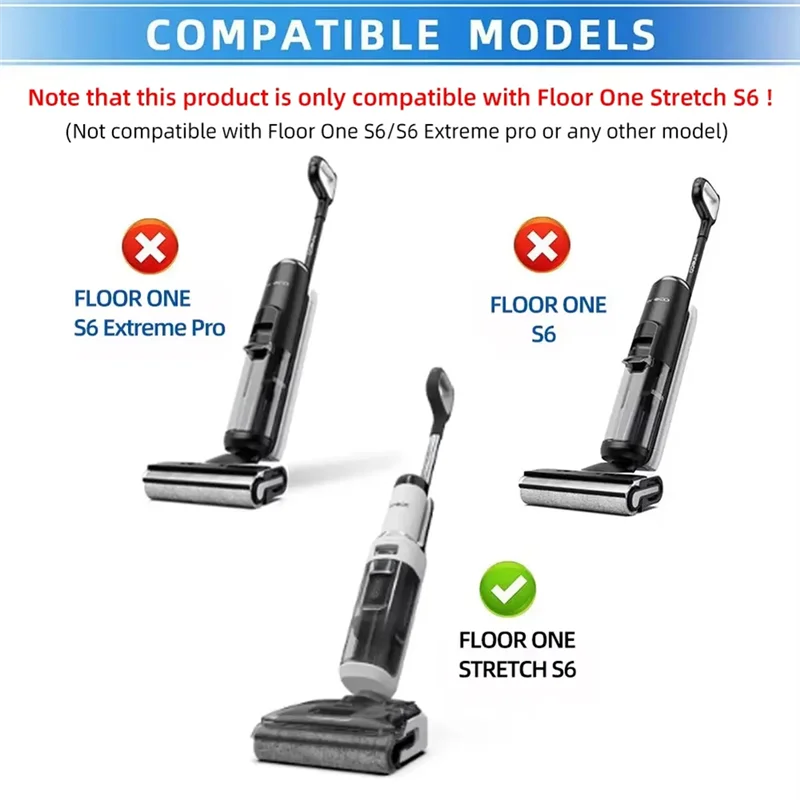 TCF-apto para Tineco Floor One Switch S6/Estretch S6, piezas para Tineco Floor One, cepillo de rodillo consumible, filtro HEPA