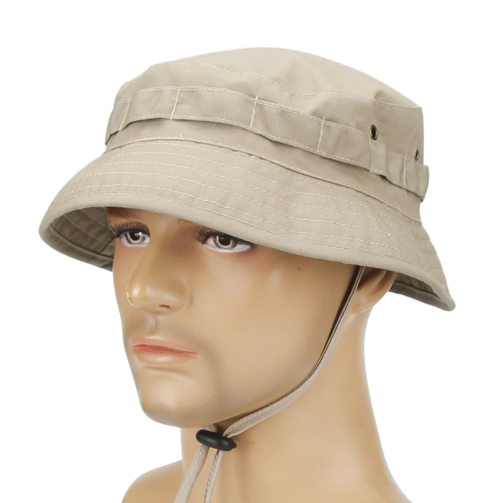 Camouflage Boonie Hut Outdoor Wandern Angeln Jagd Camo Eimer Hut Packbare Reise Sommer Strand Hut Für Frauen Und Männer – Detail 8