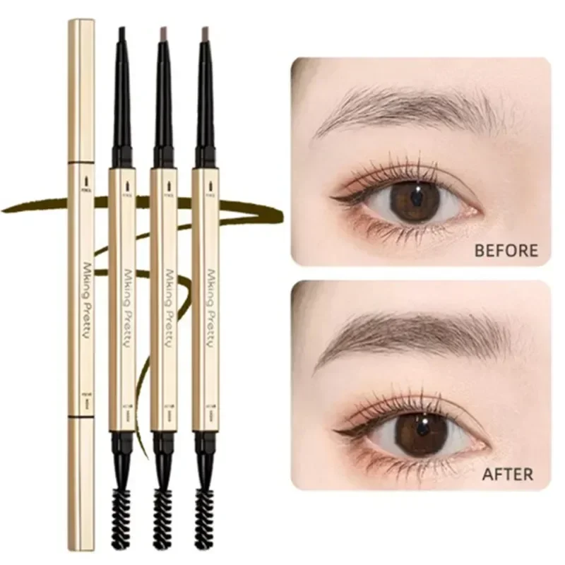 Double Head Eyebrow Pencil Long Lasting Waterproof 5 Colors Eye Brow Pen Tint Mascara Enhance Cosmetics Beauty Women Makeup