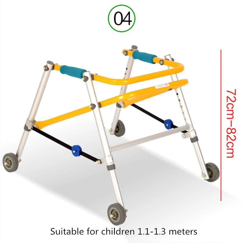 Child Folding Walker Device Lower Limb Rehabilitation Stand Frame Walking Stick for Kid Infant Stroke Hemiplegia Walker Assist