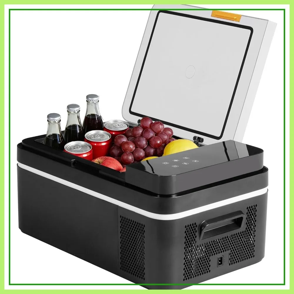 

21QT Portable Car Refrigerator, Single-Zone Electric Cooler, -4℉-68℉, Bluetooth Control, Battery Protection, 12/24V DC & 100-240V AC
