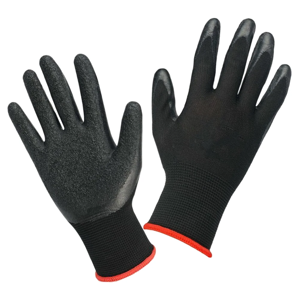 Kisangel, 1 пара черных эмульсионных садовых перчаток для уборки аквариума, строительных и практических работ, защитная обработка