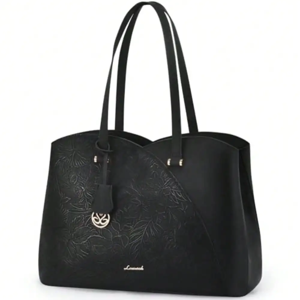 Laptop Tote Bag For Women Teacher Work, Leather Tote Bags Laptop Bag, Professional Computer Bag Large Purses Fashion Handbag, Fi