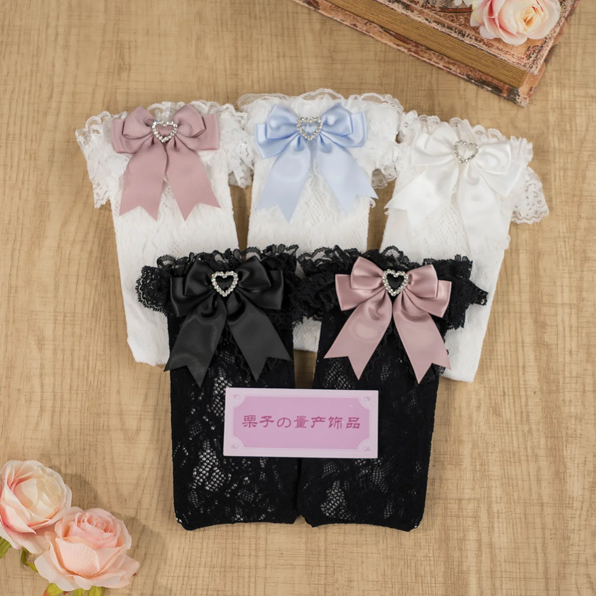 JK Lolita Lace Stockings Bow Knot Sweet Socks Female Long Stocking Teen Uniform Calf Socks Student Cute JK Socks