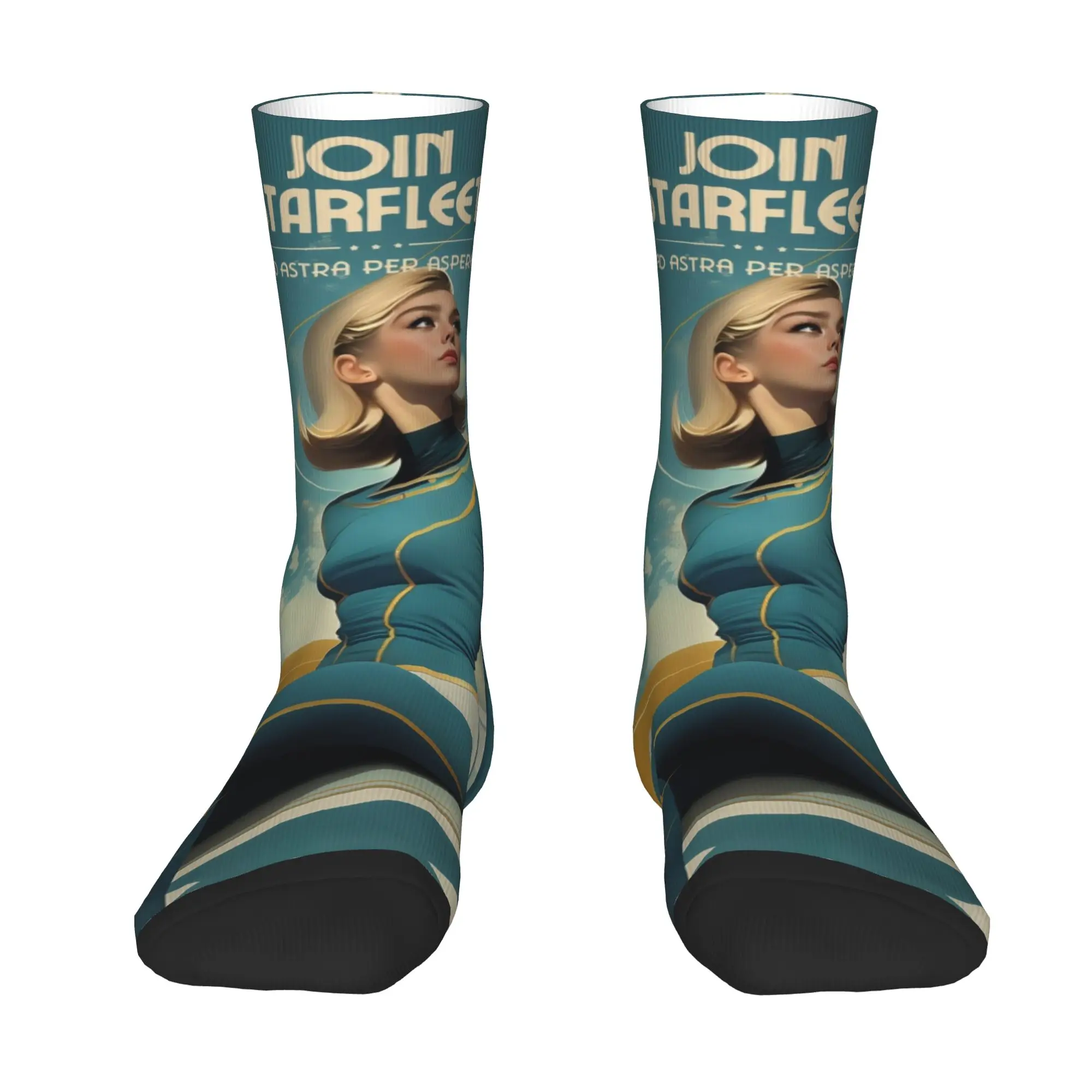 Star Trek Science Fiction TV Series  Dress Socks for Men Women Warm Fashion  Crew Socks