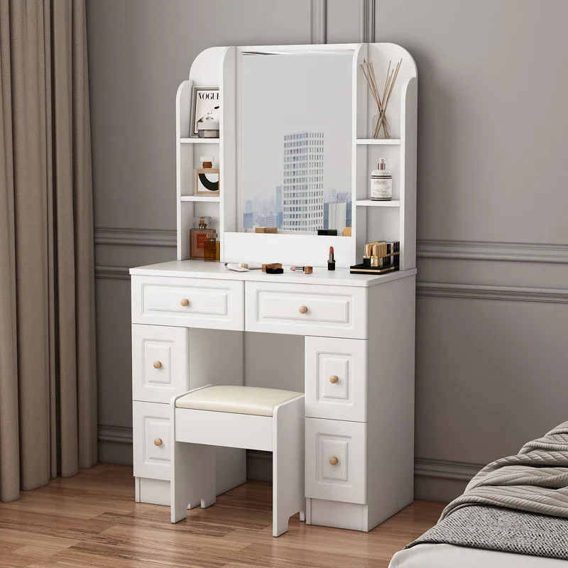 

Cabinet Lacquer Dressing Table White Japanese Simple Corner Dressing Table Bedroom Modern Tocador Maquillaje Furniture Makeup